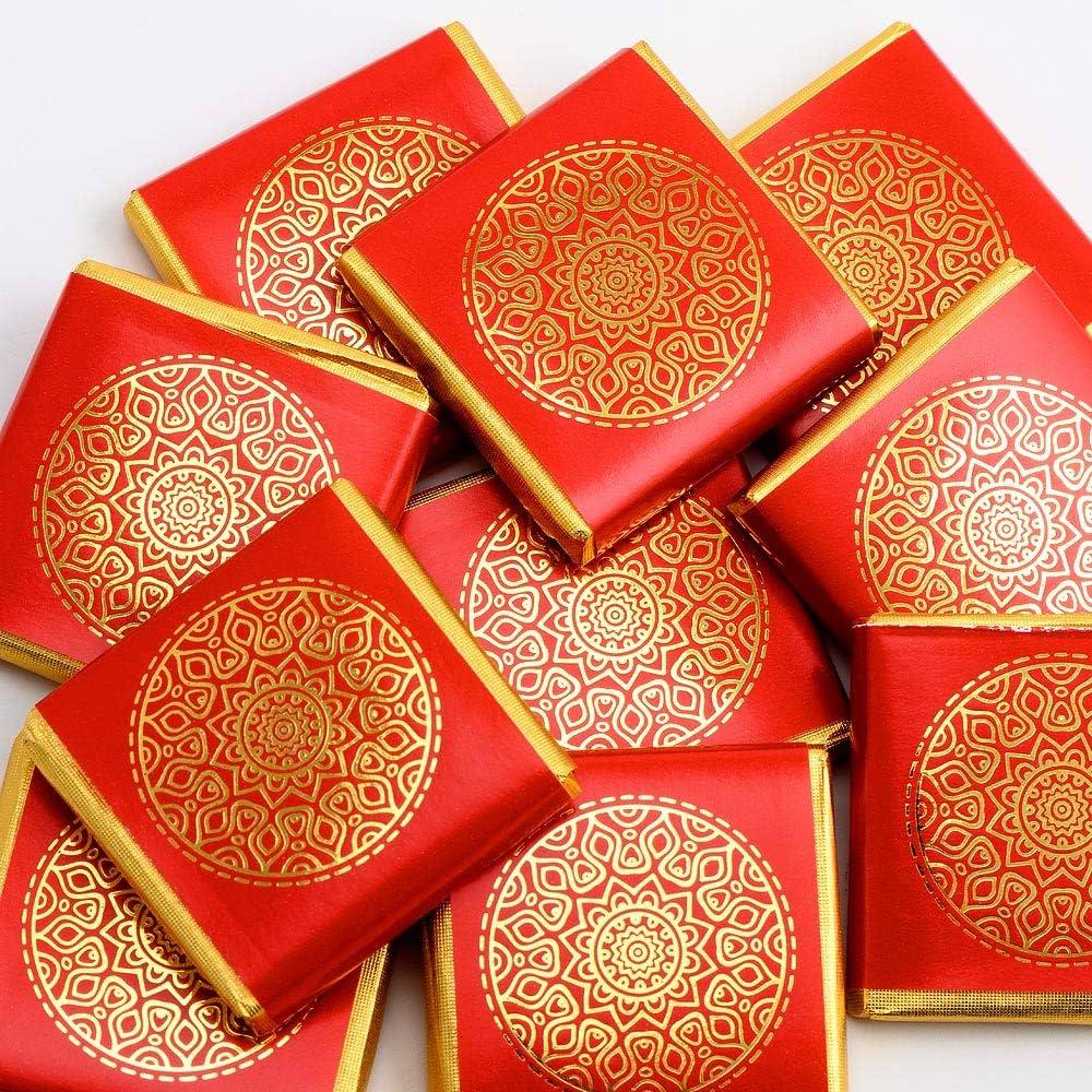 red and gold mandala chocolates | Wedifys