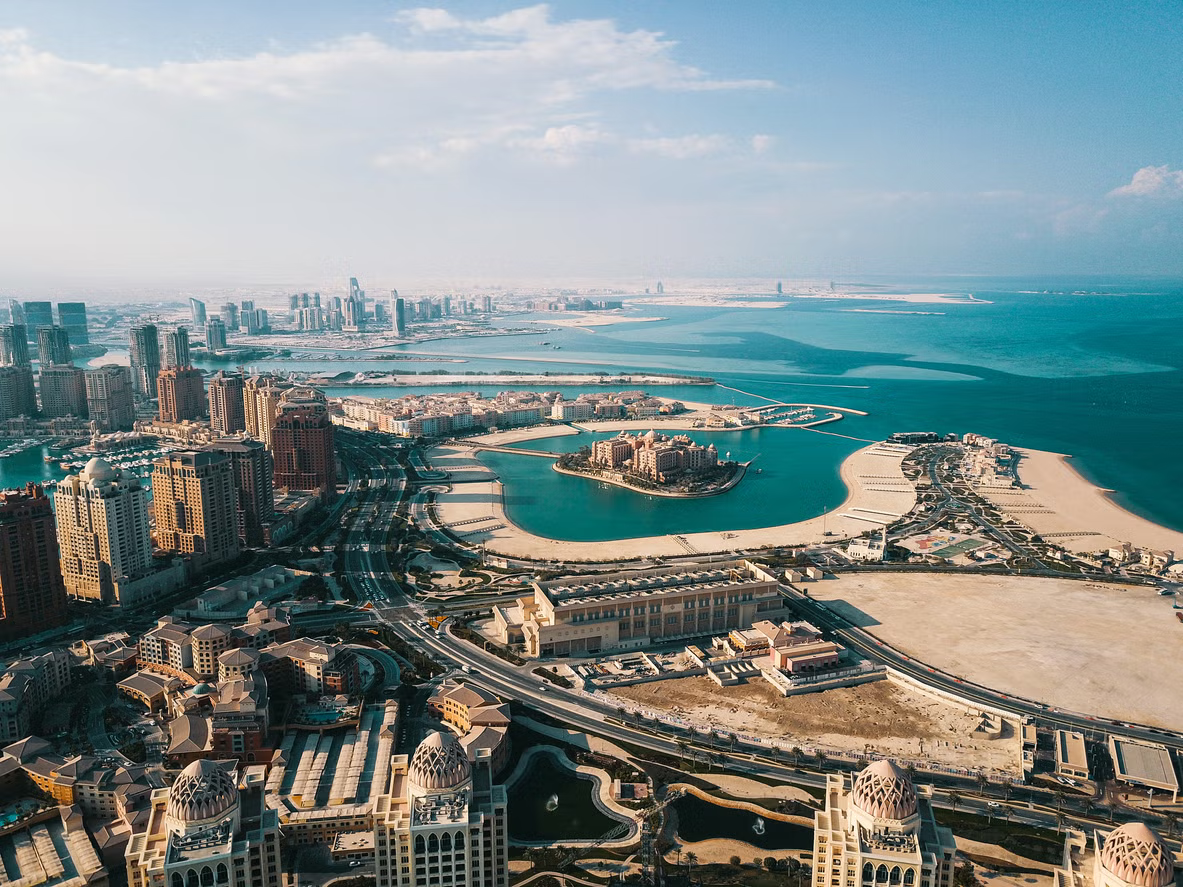 aerial view of Qatar | Wedifys