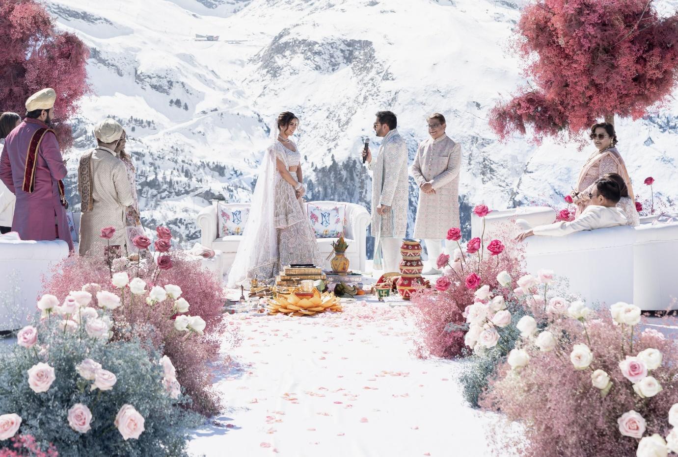 wedding function of Neil and Sonam in between the ice-covered mountains of Switzerland | Wedifys