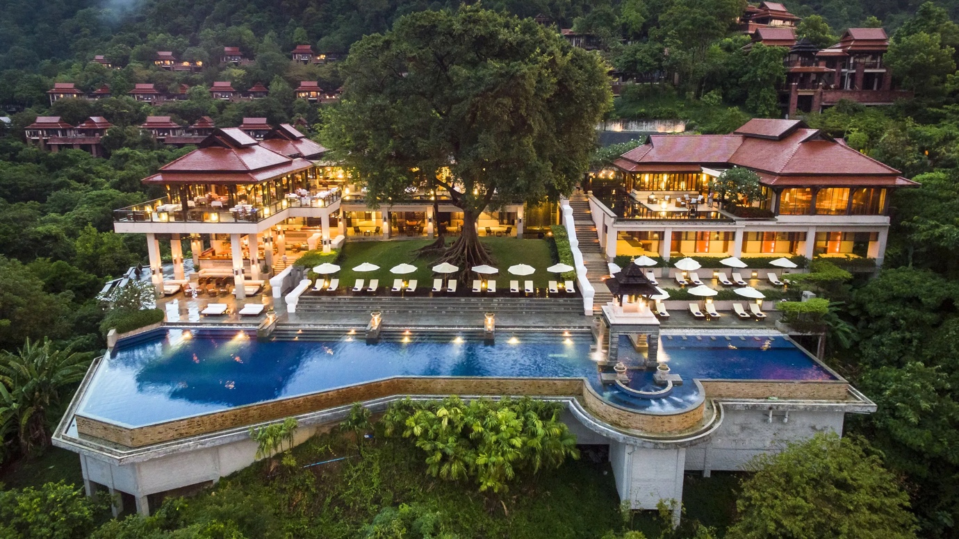 drone shot of the Pimalai Resort & Spa, Koh Lanta | Wedifys