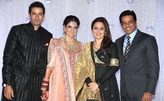 Zulfi Syed and Sheena Varma at their wedding with Juhi Babbar and Anoop Sooni | Wedifys