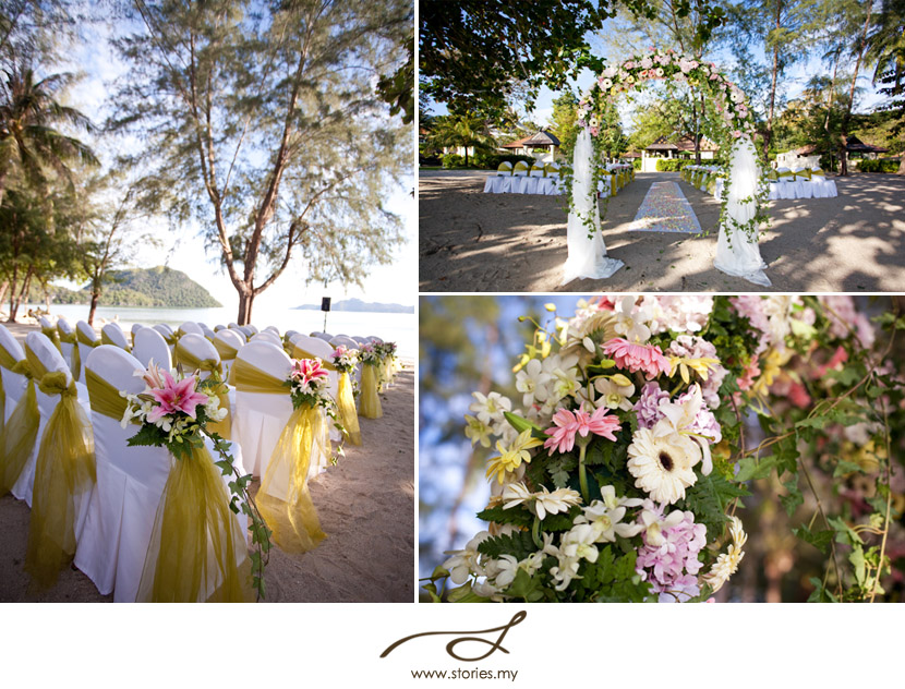 florists and photographers who decorated and captured the beautiful wedding arrangements at Langkawi | Wedifys