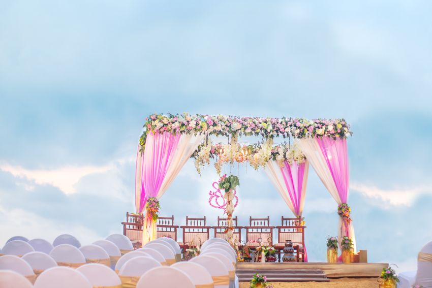 wedding setup at the AVANI Kalutara Resort in Sri Lanka | Wedifys