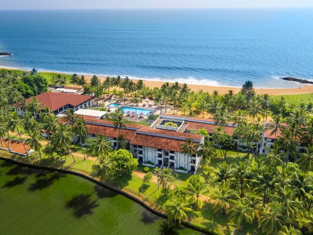 aerial view of AVANI Kalutara Resort in Sri Lanka by the sea | Wedifys