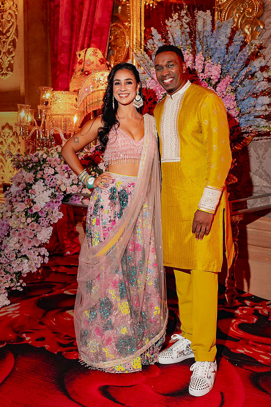 West Indies cricketer Dwayne Bravo attends Anant Ambani and Radhika Merchant’s pre-wedding bash, in Jamnagar | Wedifys