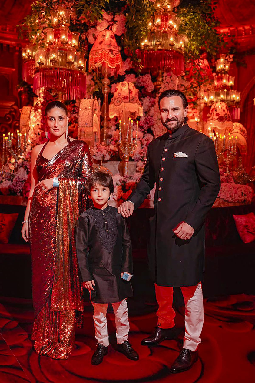 Saif Ali Khan, Kareena Kapoor Khan and their son Taimur attend Anant Ambani and Radhika Merchant’s pre-wedding bash | Wedifys