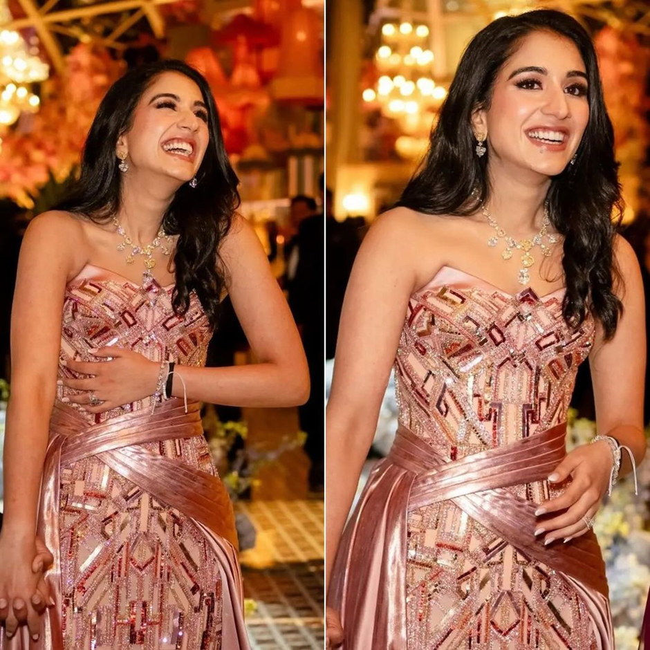 Radiant Elegance: Radhika Merchant's Stunning Atelier Versace Gown