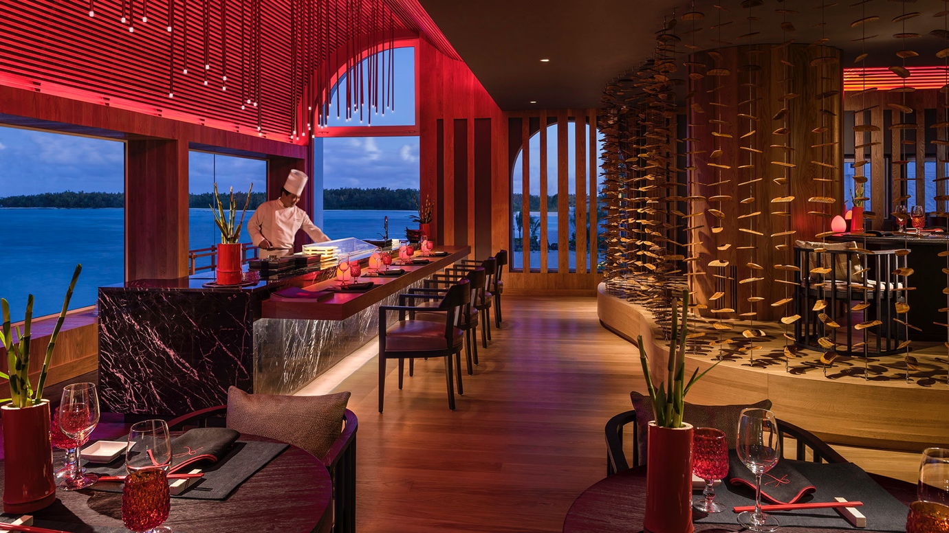 dining area at Shangri-La’s Le Touessrok Resort and Spa in Mauritius | Wedifys