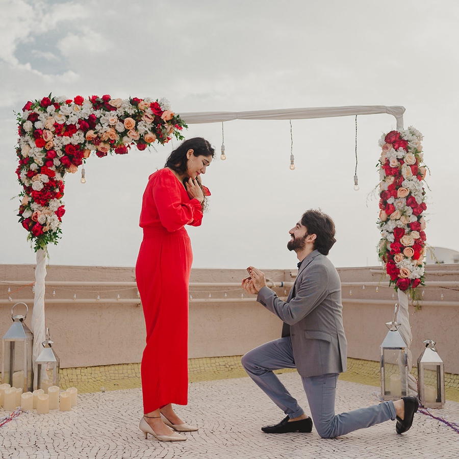 Palaek and Kushal on the day he proposed and she said yes | Wedifys
