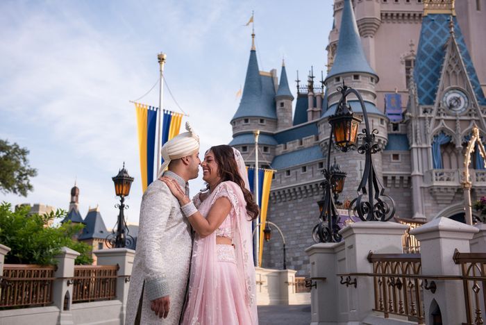 Jennie and Roshan at their Disneyland wedding | Wedifys