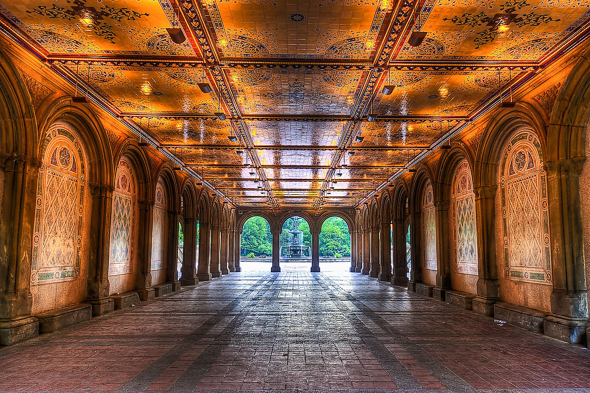 a picture of the Bethesda Terrace in Central Park, New York | Wedifys