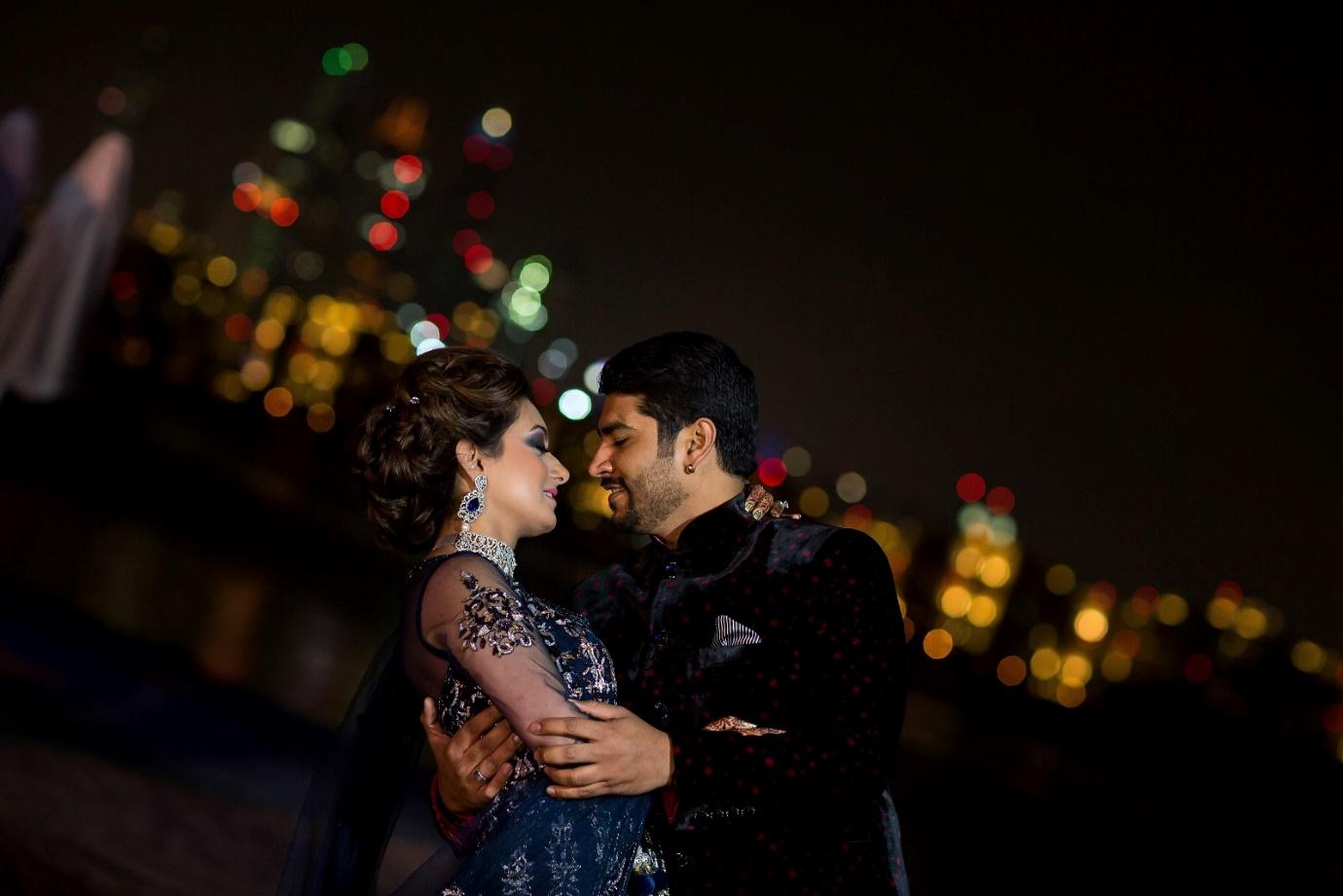 Arti and Ajay in their engagement photoshoot | Wedifys