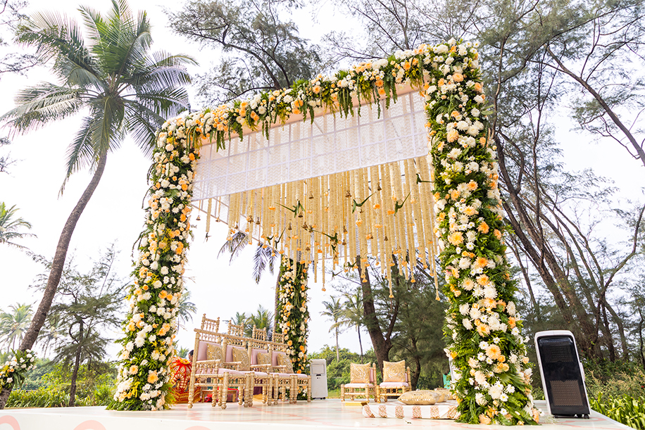 a mandap decorated with flowers | Wedifys