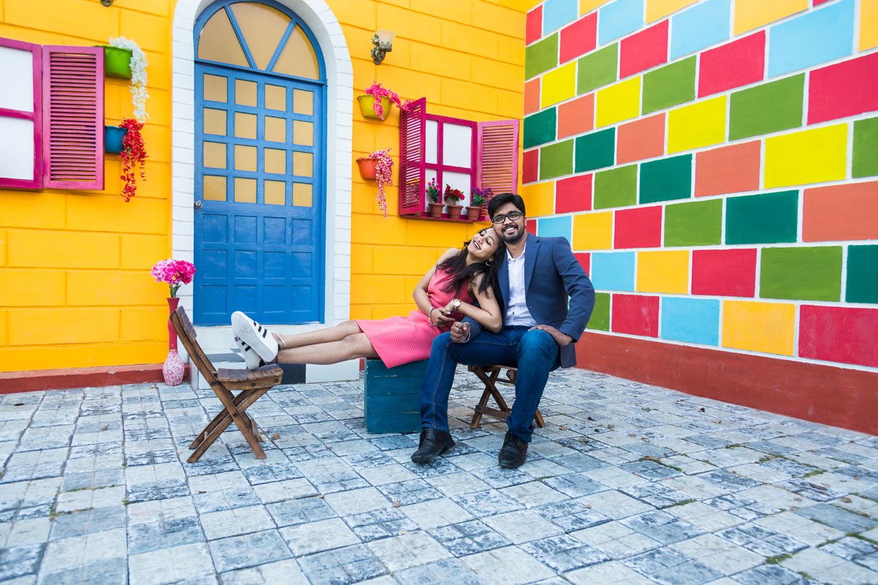 a couple in their pre-wedding photoshoot at Destination of Pictures in Jaipur | Wedifys