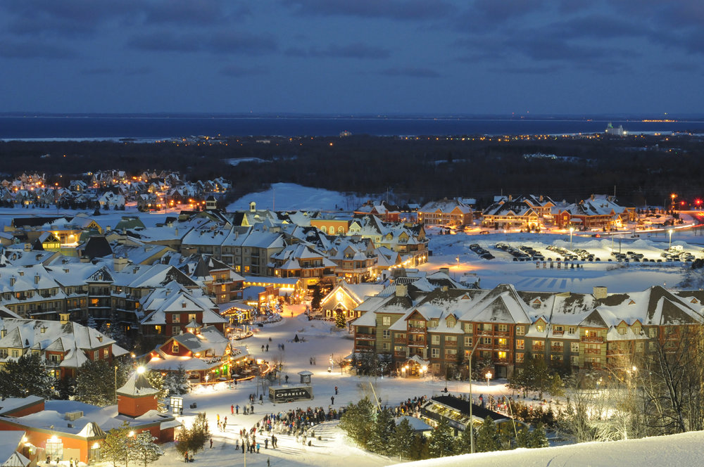 aerial view of the Blue Mountain Village in Ontario, Canada | Wedifys