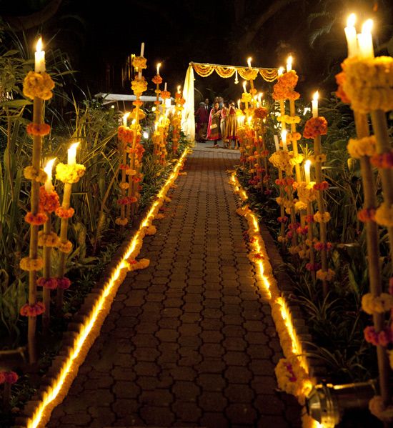 the entrance to the wedding venue of Sameer and Madhuri’s | Wedifys