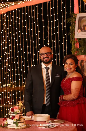 Shristi and Kartik in their reception | Wedifys