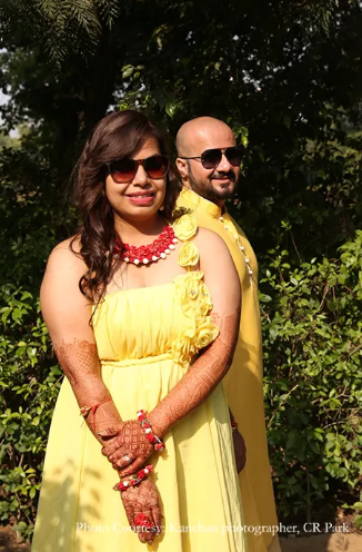 Shristi and Kartik in their Haldi ceremony photoshoot | Wedifys