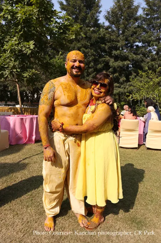 Shristi and Kartik in their Haldi ceremony photoshoot | Wedifys