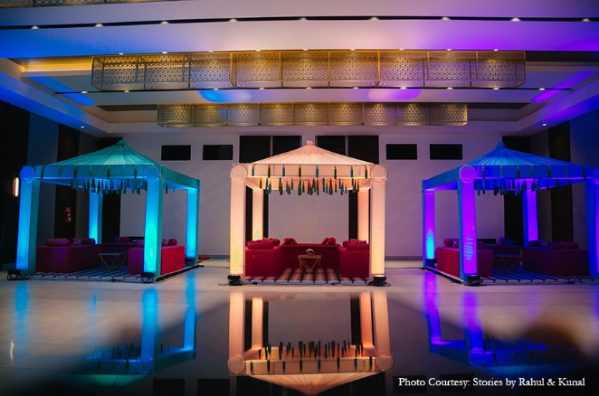 venue decorated for the wedding of Neha and Sunny | Wedifys