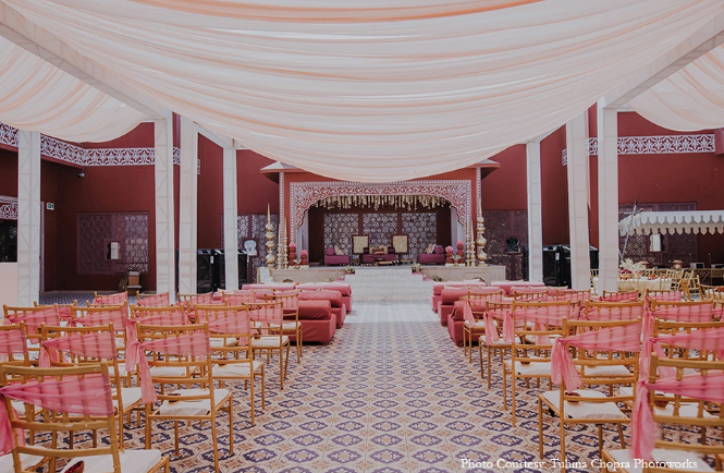 wedding décor at ITC Rajputana in Jaipur for the wedding Rhea and Vikram | Wedifys