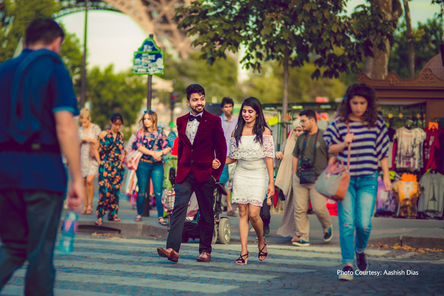 Amrutha and Shayan in their post-wedding photoshoot in Paris | Wedifys