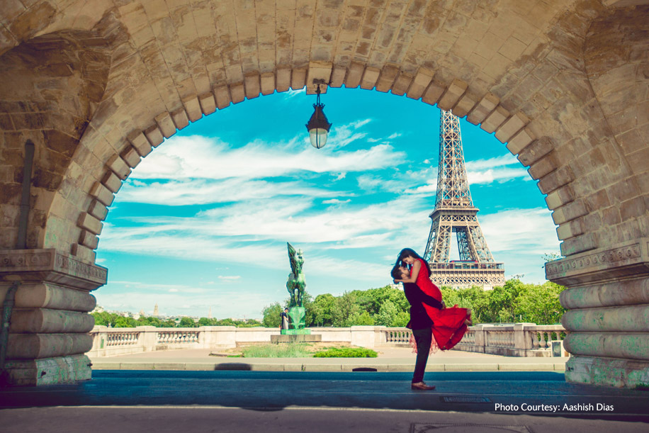 Amrutha and Shayan in their post-wedding photoshoot in Paris | Wedifys