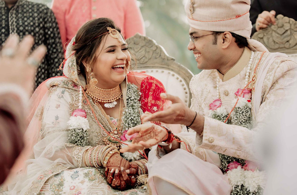 Pankti and Ronak at their wedding day at Treat Resort Silvassa, Daman | Wedifys