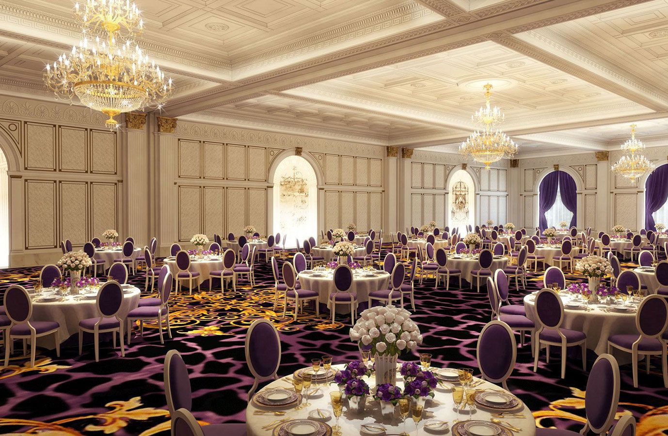 ballroom of the Palazzo Versace in Dubai | Wedifys