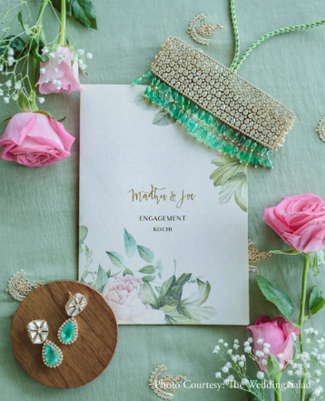 the engagement card designed by Atelier Five | Wedifys