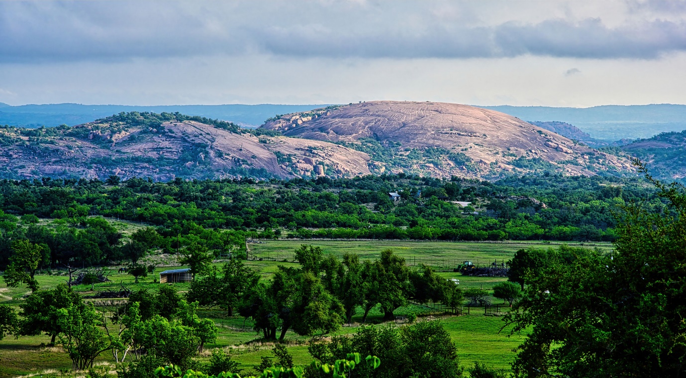 aerial view of the Enchanted Rock State Natural Area in Texas | Wedifys