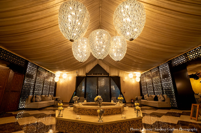 Sangeet décor at Atlantis, The Palm, Dubai | Wedifys