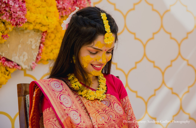 Aneri in her Haldi ceremony | Wedifys