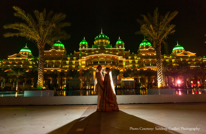 Aneri and Kashyap in their wedding shoot at Atlantis, The Palm in Dubai | Wedifys