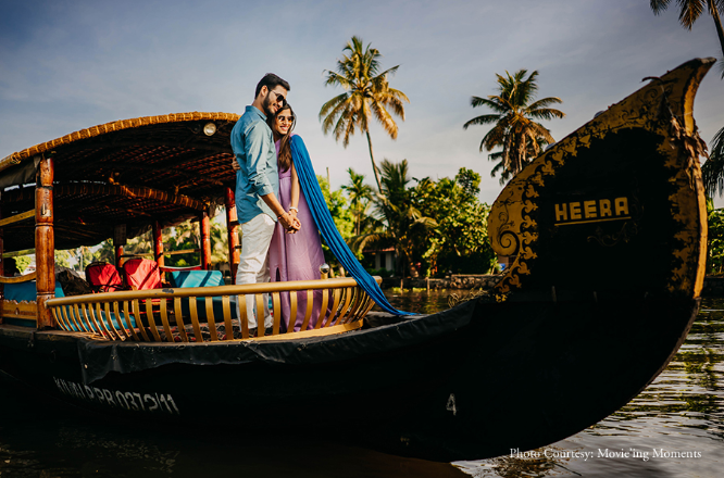 Kajal and Jimit in their pre-wedding photoshoot in Kerala | Wedifys