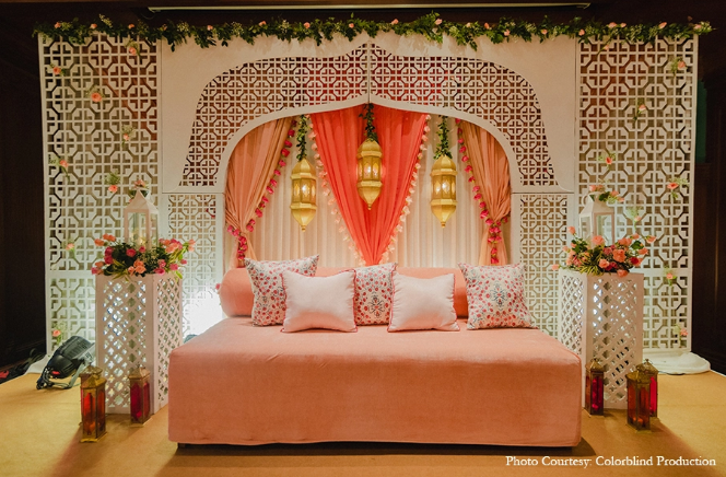 décor for Sagan at the Agni Ballroom for the wedding at ITC Grand Bharat | Wedifys