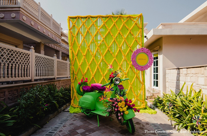 décor for Mehendi celebration at the ITC Grand Bharat | Wedifys