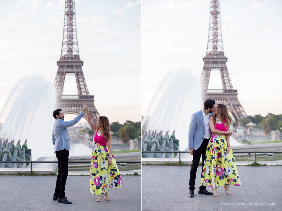 Anika and Gurjit in their pre-wedding shoot in Paris | Wedifys