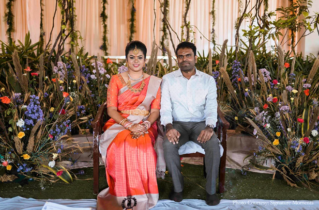Anand and Sangamithira in their engagement photoshoot | Wedifys