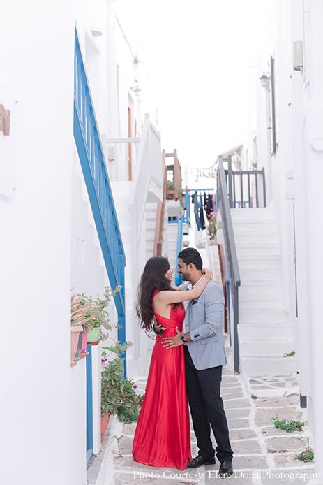 Anish-and-Nikita-in-their-pre-wedding-Photoshoot-in-Mykonos-Greece | Wedifys