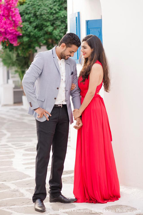 Anish-and-Nikita-in-their-pre-wedding-Photoshoot-in-Mykonos-Greece | Wedifys