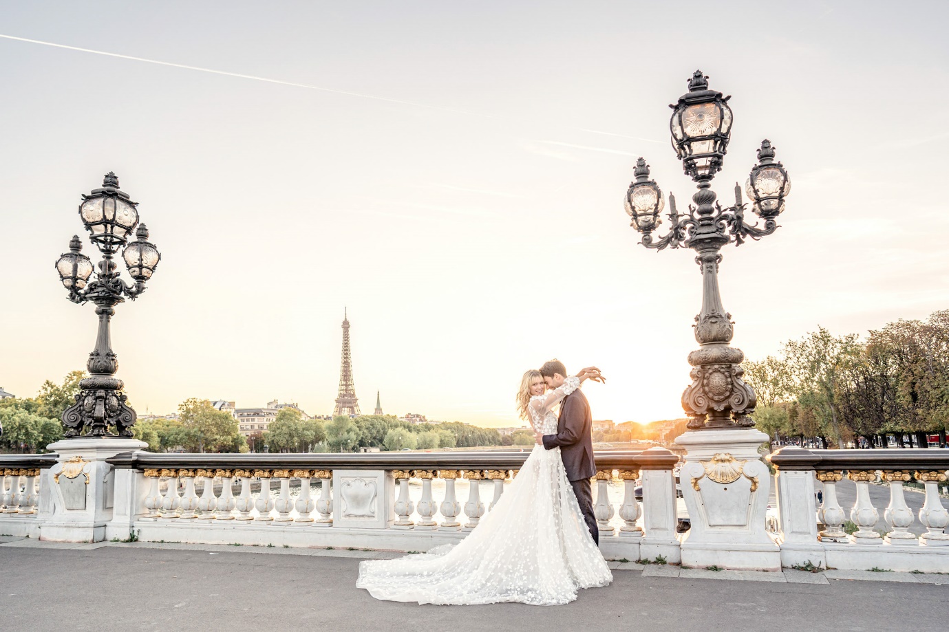 a pre-wedding shoot with the Eiffel Tower in the skyline | Wedifys