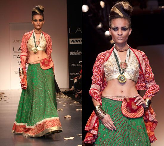 Models showcasing Anita Dongre’s Saree for LFW 2010 | Wedifys