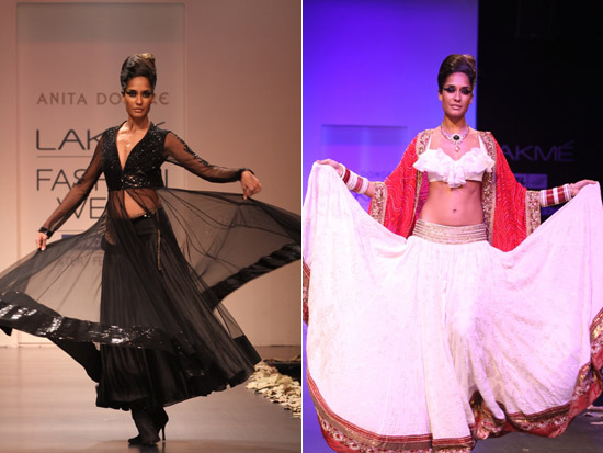 Models showcasing Anita Dongre’s Saree for LFW 2010 | Wedifys