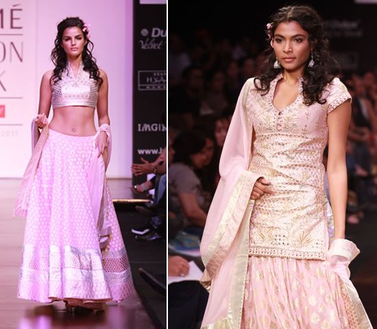 models showcasing Anita Dongre’s dresses for LFW 2011 | Wedifys