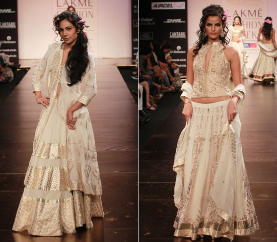 models showcasing Anita Dongre’s dresses for LFW 2011 | Wedifys