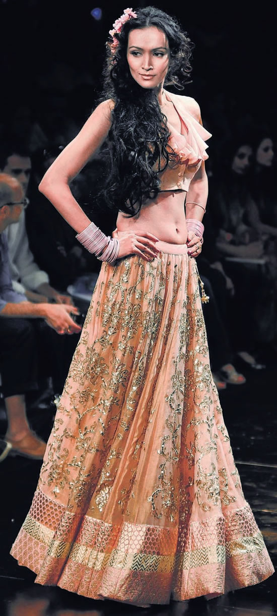 models showcasing Anita Dongre’s dresses for LFW 2011 | Wedifys