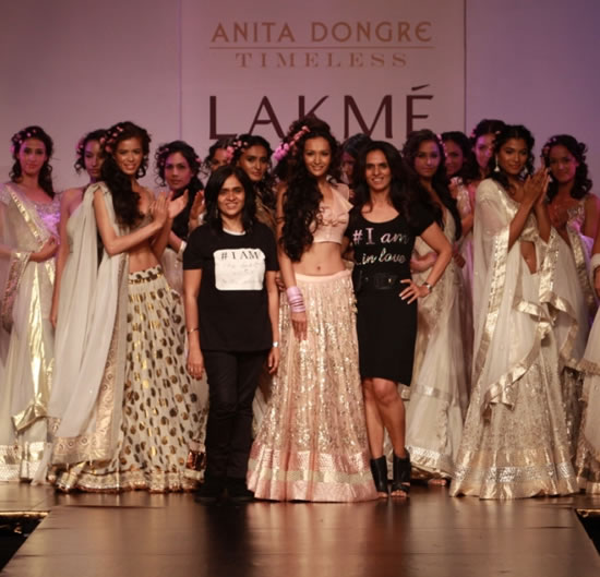 Anita Dongre and her models at the LFW 2011 | Wedifys