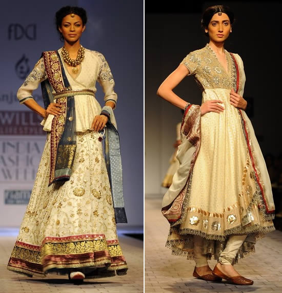 models showcasing Anju Modi’s bridal collection | Wedifys