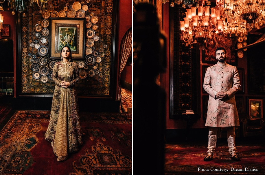 Karan and Ankita in their pre-wedding shoot at the Sabyasachi Store | Wedifys